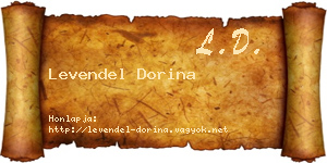 Levendel Dorina névjegykártya