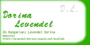 dorina levendel business card